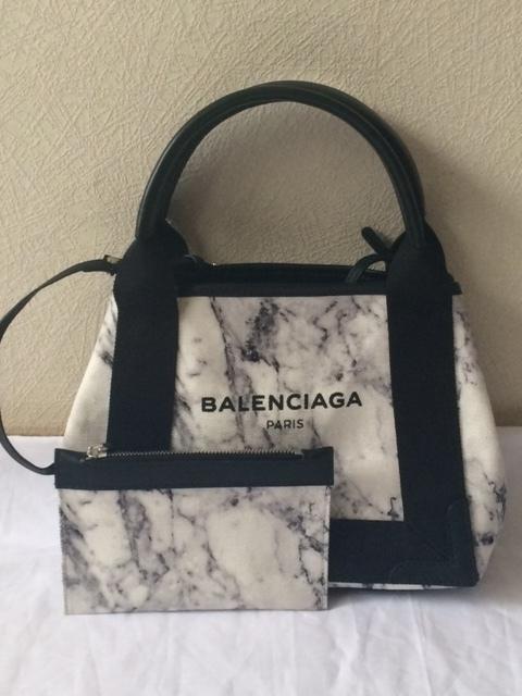 2016新色 BALENCIAGA バレンシアガ トートバッグ コピー キャンバストートXS 人気の マーブル 6060309